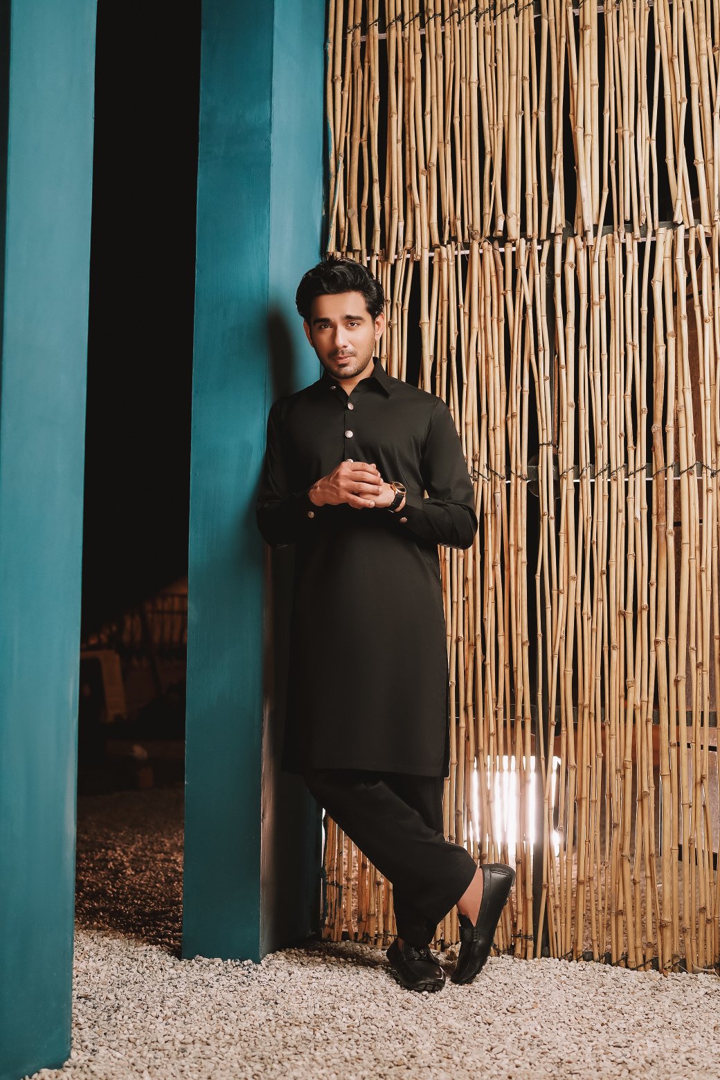 Jet Black Shalwar Kameez