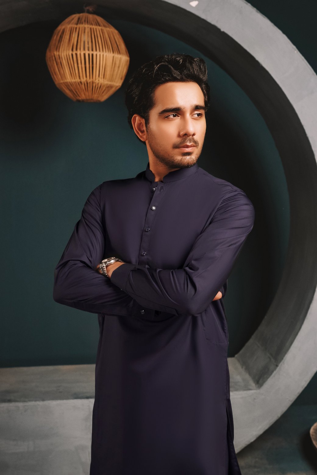 Navy Blue Shalwar Kameez