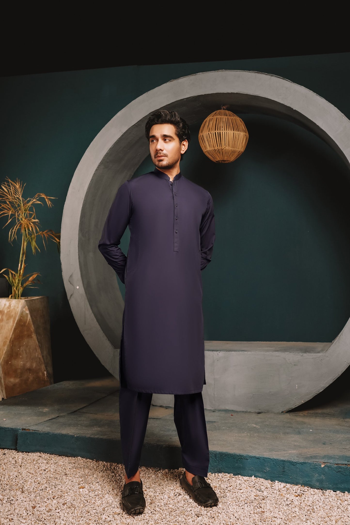 Navy Blue Shalwar Kameez