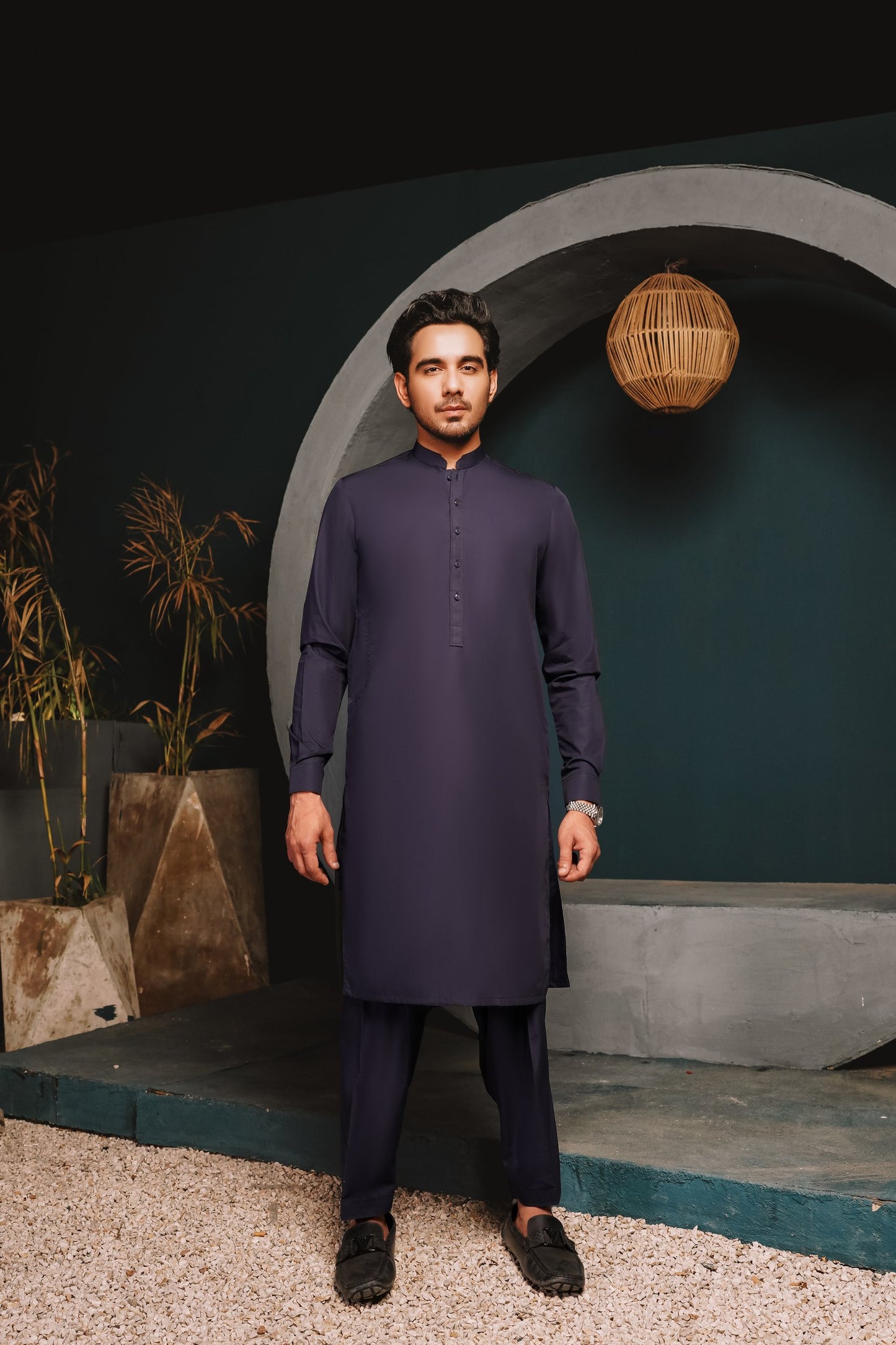 Navy Blue Shalwar Kameez